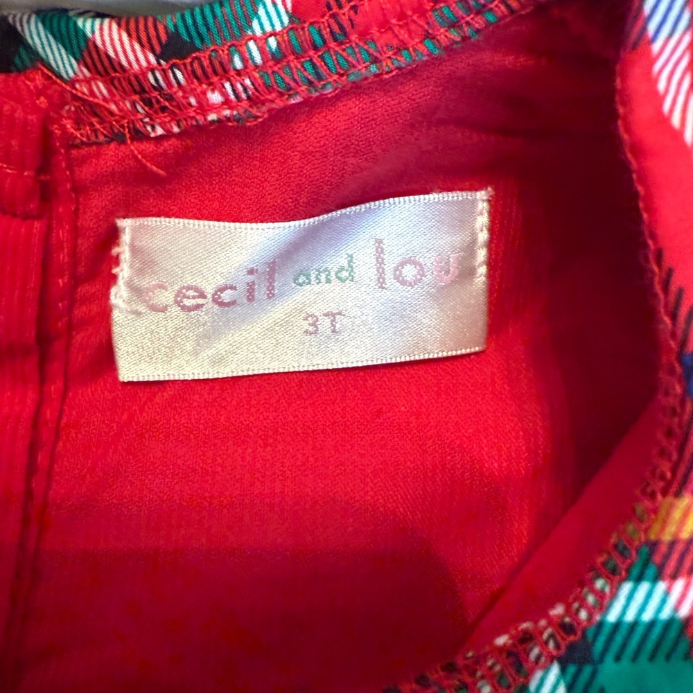 Cecil and Lou Christmas Plaid set NWT